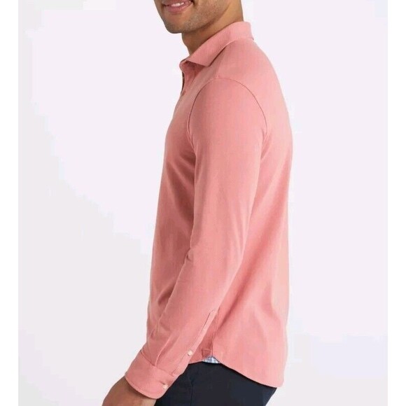 NWT Nice Stuff Clothing Long Sleeve Knit Button Down Shirt Size XL Red Mauve - Picture 5 of 10